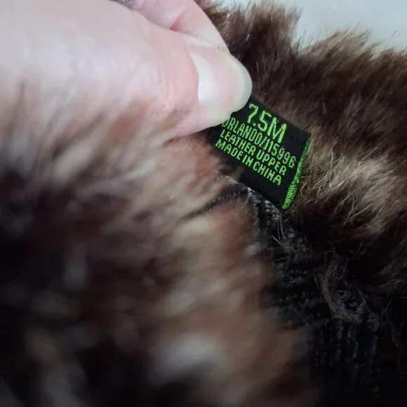 Sam Edelman Women's Size 7.5 Black Suede Orlando Faux Fur Knee High Boots - Picture 7 of 14